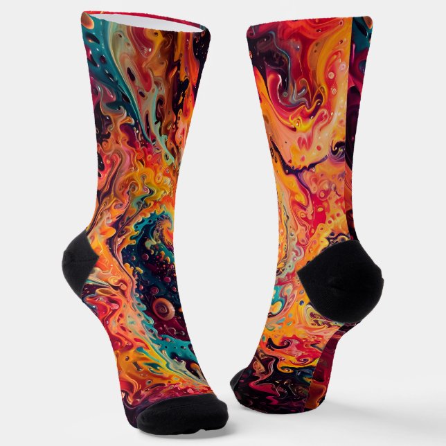 Abstract fractal texture socks (Angled)
