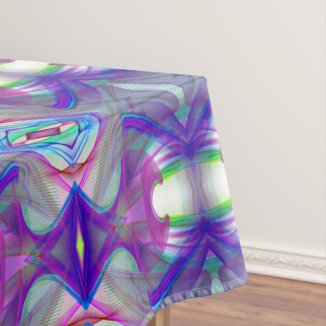Abstract Fractal Waves Geometric Tablecloth (In Situ)