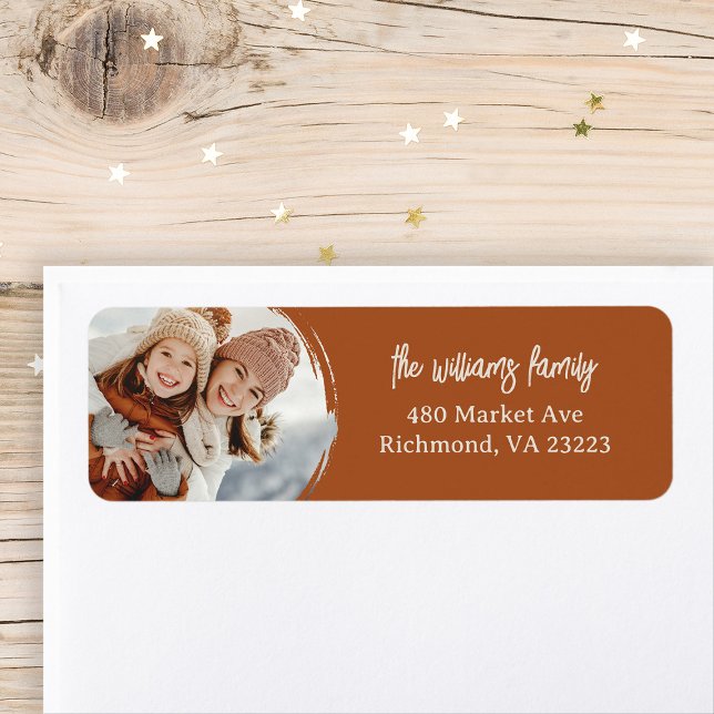 Abstract Frame Custom Photo Return Address Labels (Creator Uploaded)