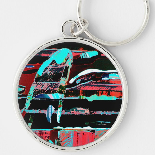Abstract Freedom – Premium Round Large Keychain (Front)