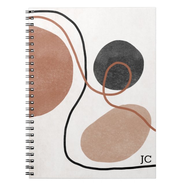 Abstract Freeform Shapes Photo Notebook (Front)