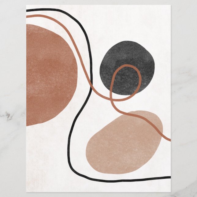 Abstract Freeform Shapes Scrapbook Paper (Front)