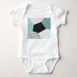 Abstract Freehand Drawing: Artistic Background. Baby Bodysuit