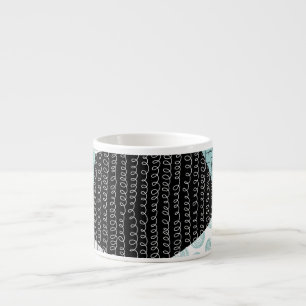Abstract Freehand Drawing: Artistic Background. Espresso Cup