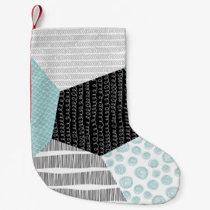 Abstract Freehand Drawing: Artistic Background. Small Christmas Stocking