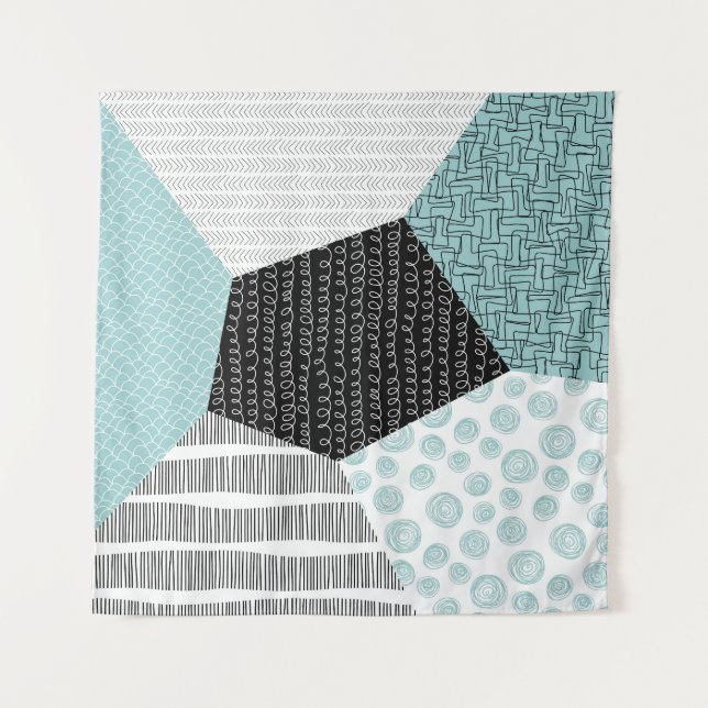 Abstract Freehand Drawing: Artistic Background. Tapestry (Front)