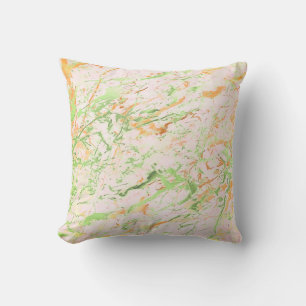 Abstract Fresh Mint Pink Gold Marble Luxury Pastel Cushion