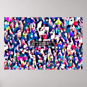 Abstract from Photo at the March for Women Protest Poster