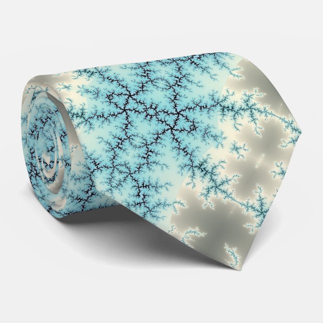 Abstract frosted snowflake geometric pattern tie (Rolled)