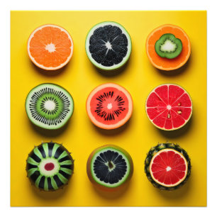 Abstract Fruit Colours Photo Print