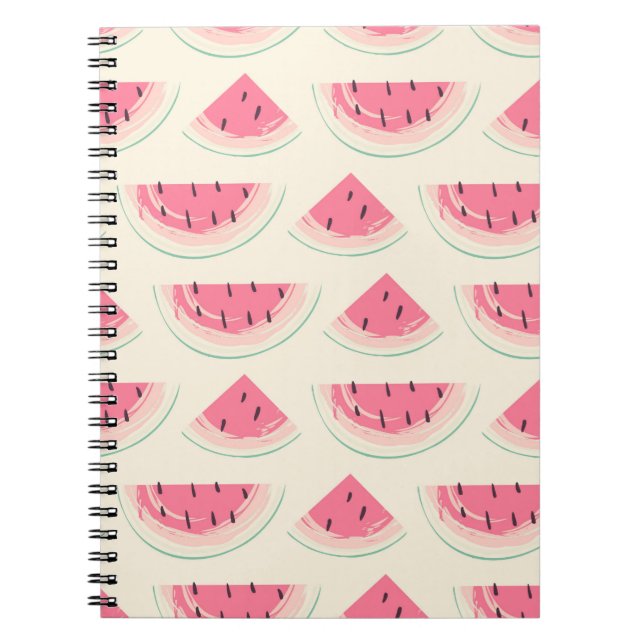 Abstract fruit seamless pattern. Creative colourfu Notebook (Front)