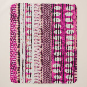 abstract fuchsia colorful ethnic border pattern sherpa blanket