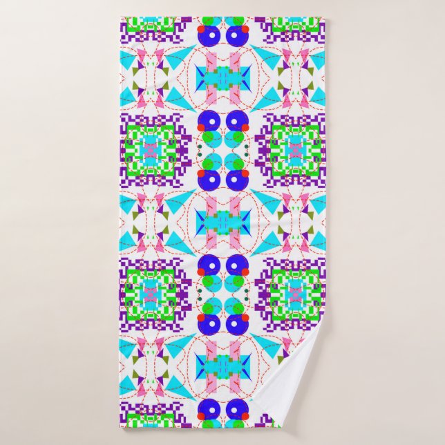 Abstract fun background. Colour shapes pattern.abs Bath Towel (Bath Towel)