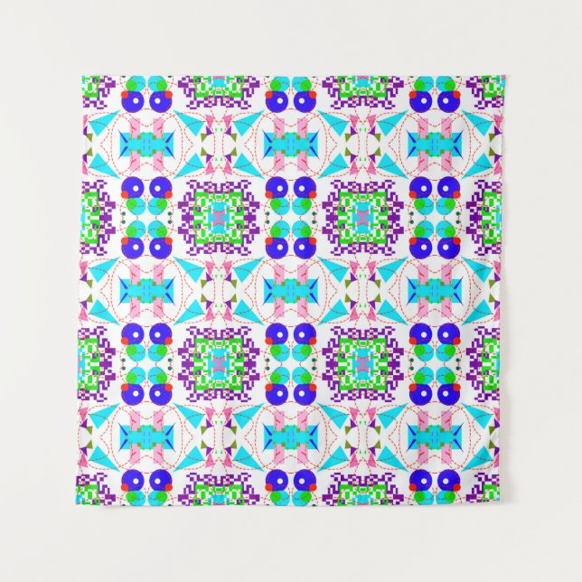 Abstract fun background. Colour shapes pattern.abs Tapestry (Front)