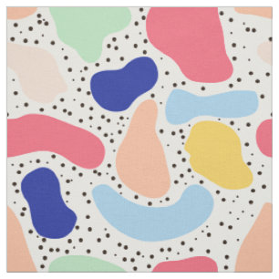 Abstract fun modern cute kids summer shapes figure fabric