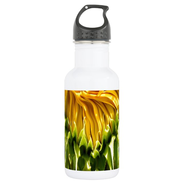 Abstract funky retro Sunflower, scared geometry  532 Ml Water Bottle (Front)