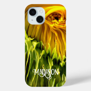 Abstract funky retro Sunflower, scared geometry  iPhone 15 Case