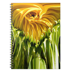 Abstract funky retro Sunflower, scared geometry  Notebook