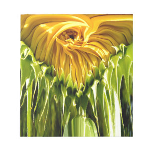 Abstract funky retro Sunflower, scared geometry Notepad