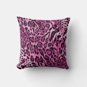 abstract furry leopard skin pattern cushion