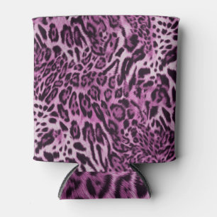 Abstract furry leopard skin, pattern design. can cooler