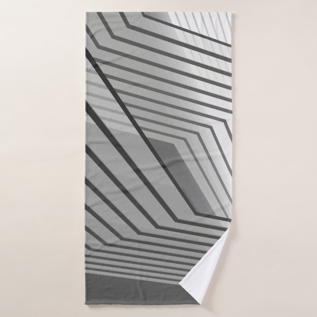 Abstract futuristic architecture background 3d ill bath towel (Bath Towel)