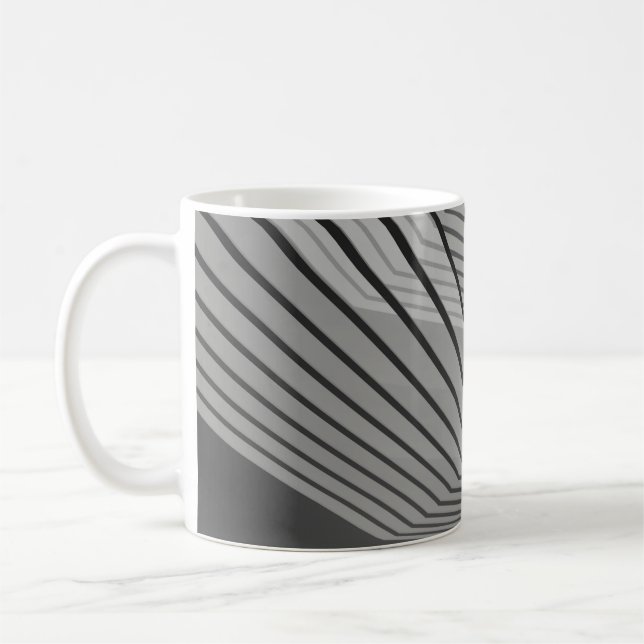 Abstract futuristic architecture background 3d ill coffee mug (Left)