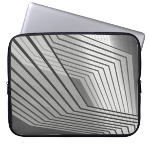 Abstract futuristic architecture background 3d ill laptop sleeve