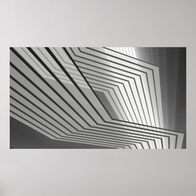 Abstract futuristic architecture background 3d ill poster (Front)