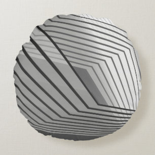 Abstract futuristic architecture background 3d ill round cushion