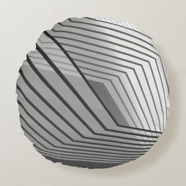 Abstract futuristic architecture background 3d ill round cushion (Front)