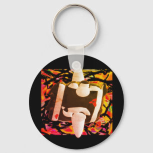 Abstract futuristic design modern key ring