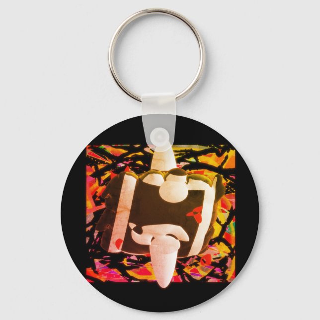 Abstract futuristic design modern  key ring (Front)