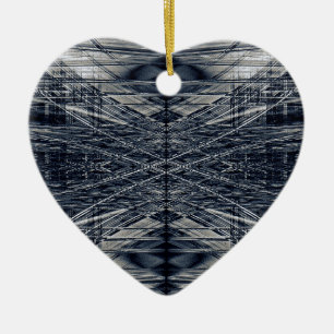Abstract futuristic pattern ceramic ornament
