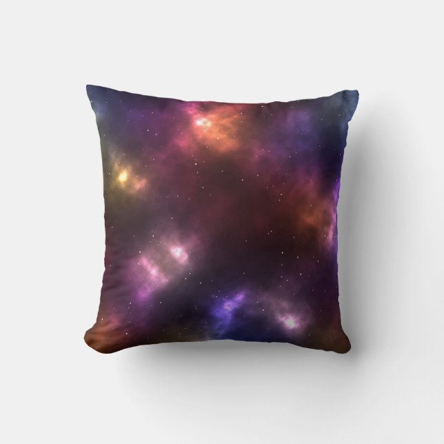 Abstract Galaxy Constellations Digital Art: II  Cushion (Front)