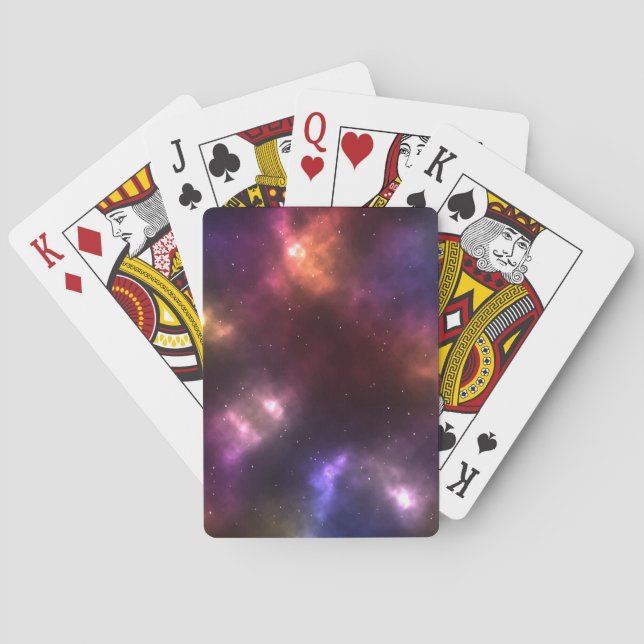 Abstract Galaxy Constellations Digital Art: II Playing Cards (Back)