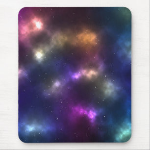 Abstract Galaxy Constellations Digital Art: V Mouse Pad