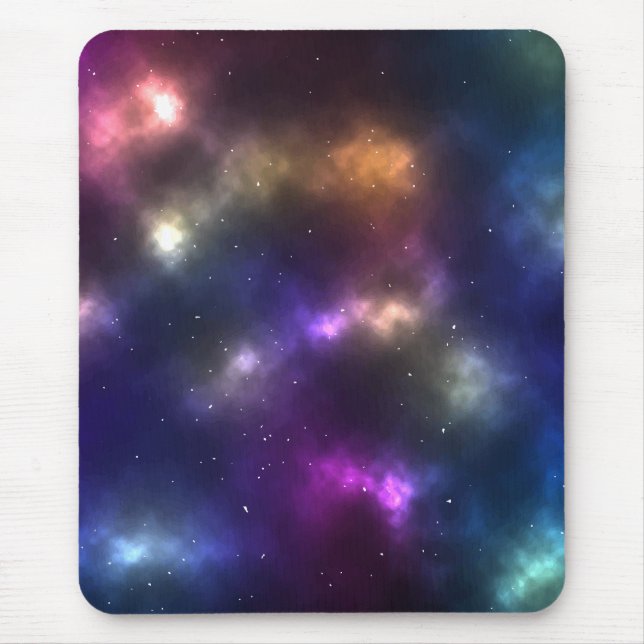 Abstract Galaxy Constellations Digital Art: V Mouse Pad (Front)