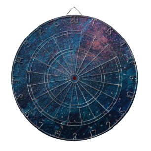 Abstract Galaxy Glitter Paint Pattern Dartboard