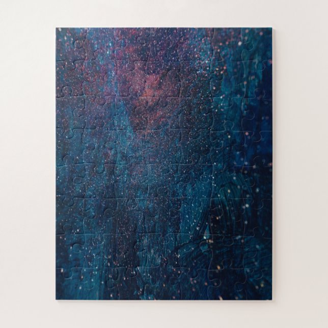 Abstract Galaxy Glitter Paint Pattern Jigsaw Puzzle (Vertical)