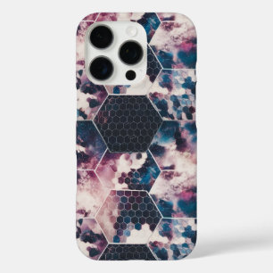 Abstract Galaxy Hexagon iPhone 16 Pro Case 