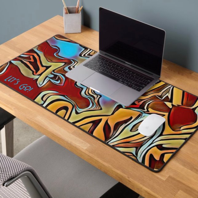 Abstract Gamer Unique Modern Colourful Quote Desk Mat (Creator Uploaded)