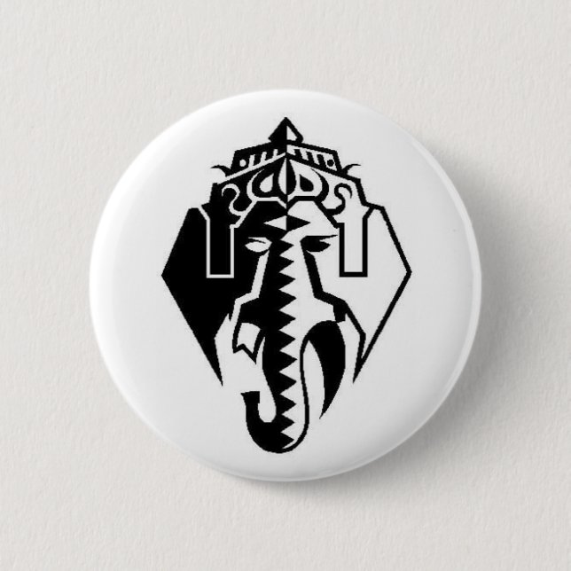 Abstract Ganesh Button (Front)