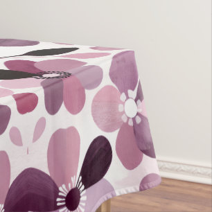 Abstract Garden Blossoms — Modern Art Elegance Tablecloth