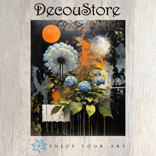 Abstract Garden Decoupage Tissue Paper