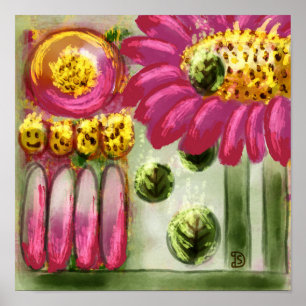 Abstract Garden, Digital Painting Poster