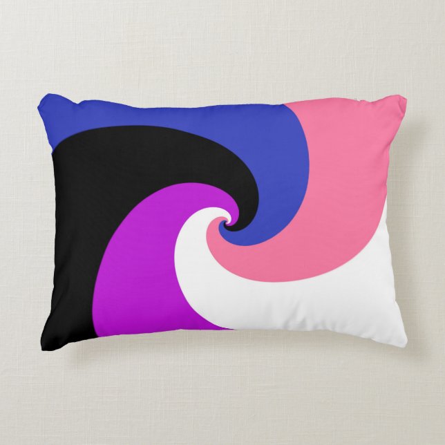 Abstract Genderfluid Pride Flag       Decorative Cushion (Front)