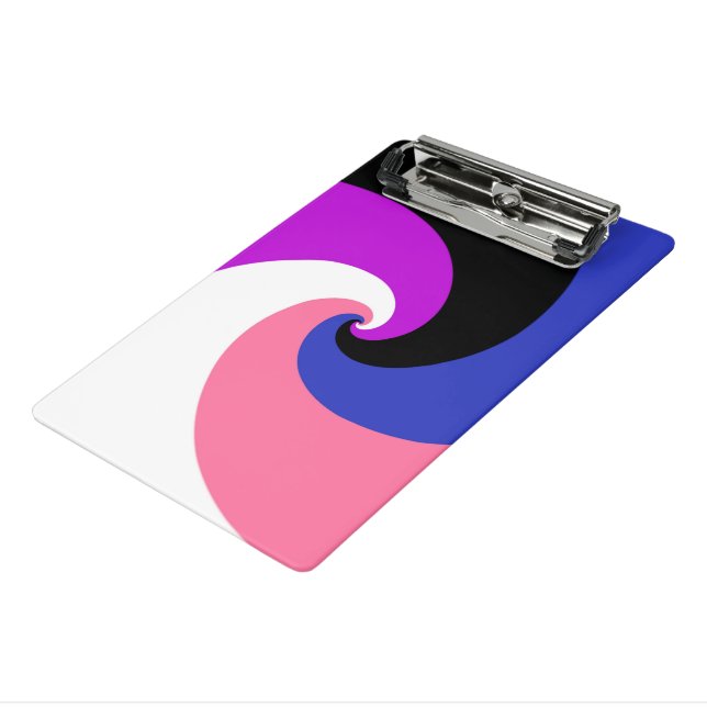 Abstract Genderfluid Pride Flag       Mini Clipboard (Angled3)