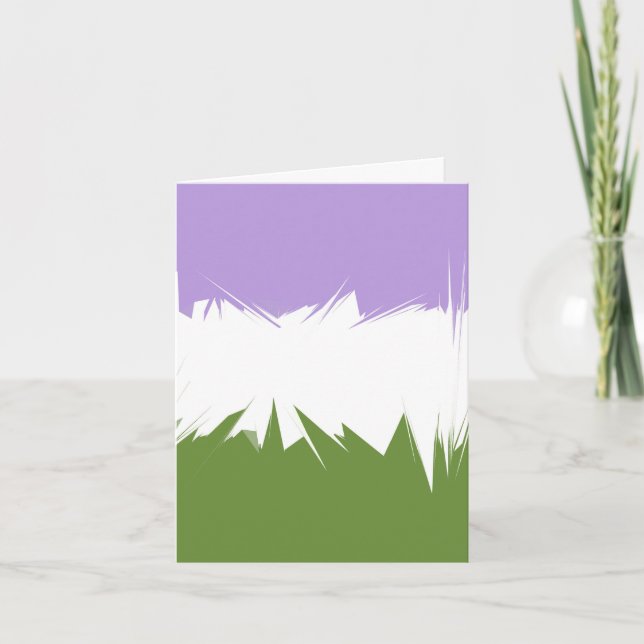 Abstract  Genderqueer Pride Flag     Card (Front)