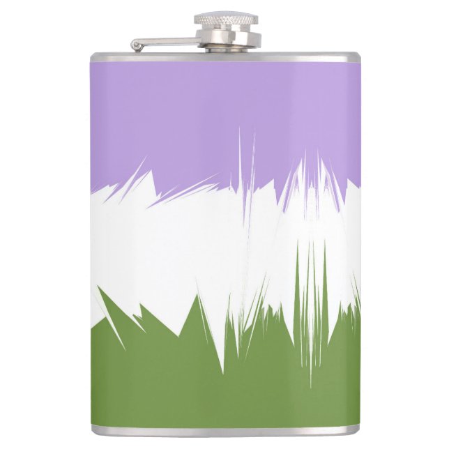 Abstract  Genderqueer Pride Flag      Hip Flask (Front)